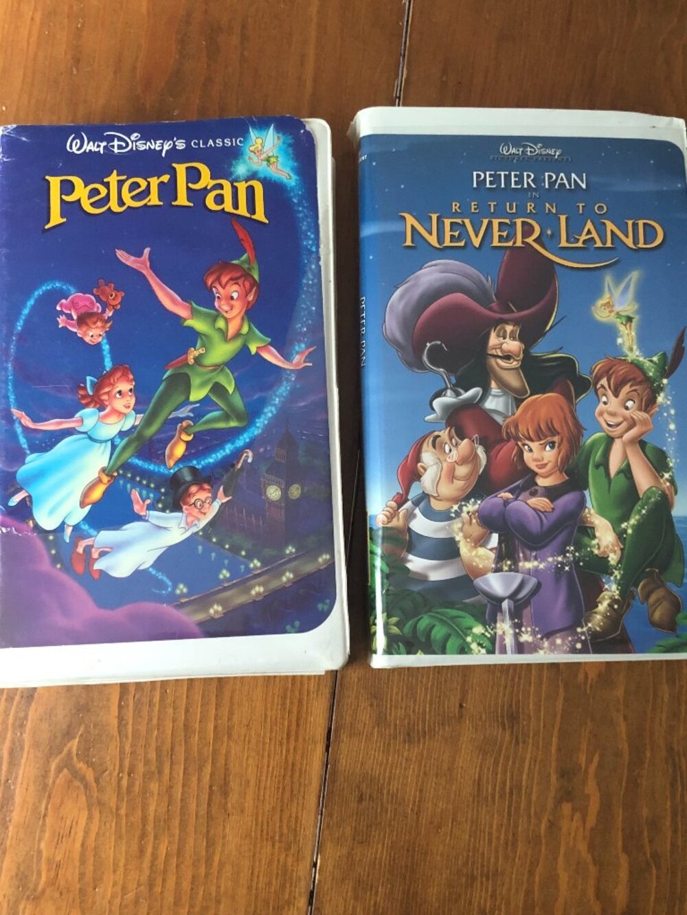 Vintage Disney VHS Lot 2 - Peter Pan Classic + Return To Never Land